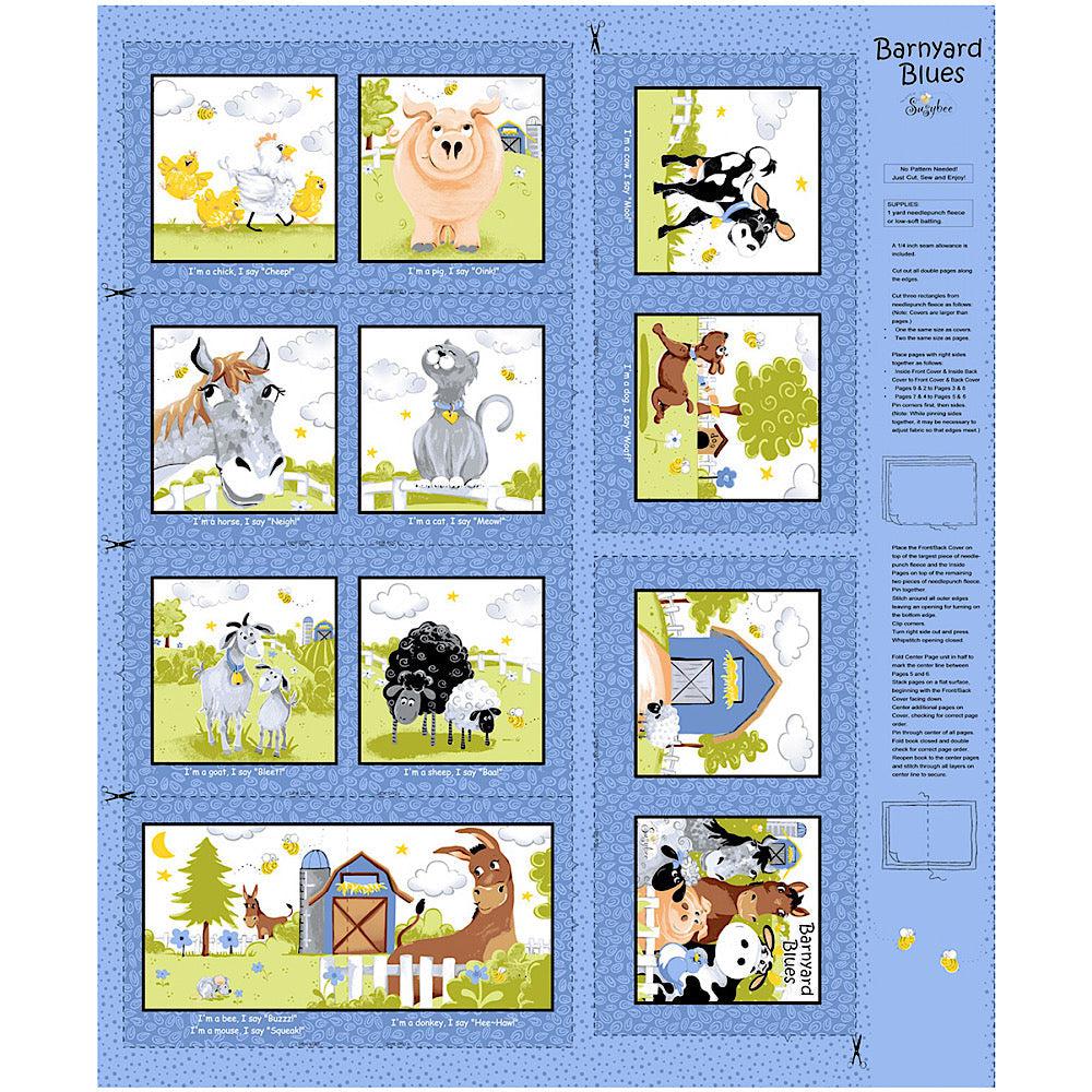 Barnyard Blues Denim 36" Storybook Panel-Susybee-My Favorite Quilt Store