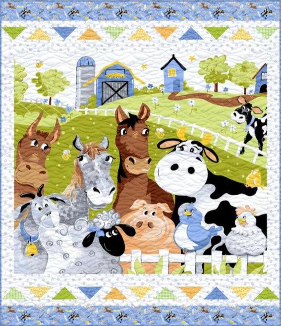 Barnyard Blues Moo Crew Quilt Kit-Susybee-My Favorite Quilt Store