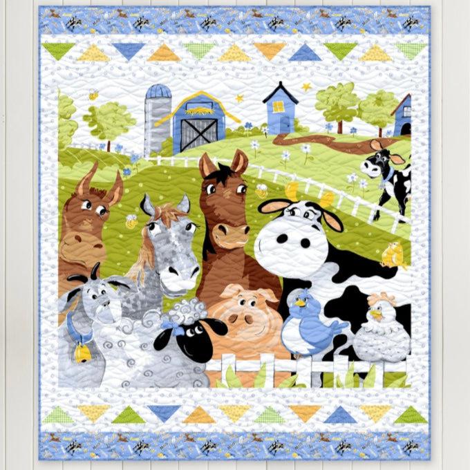 Barnyard Blues Moo Crew Quilt Kit-Susybee-My Favorite Quilt Store