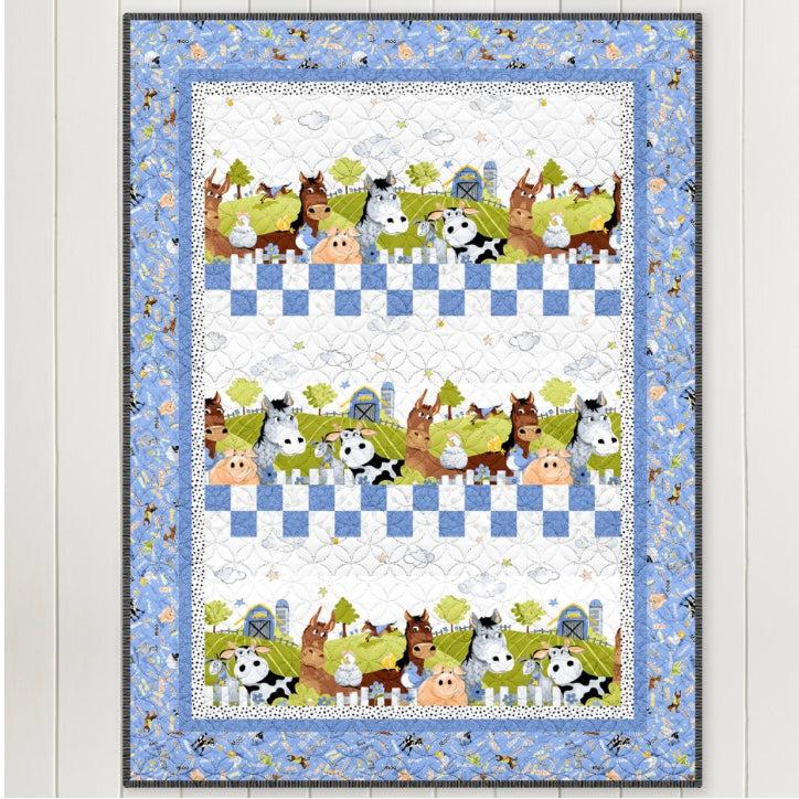 Barnyard Blues On The Fence Quilt Kit-Susybee-My Favorite Quilt Store