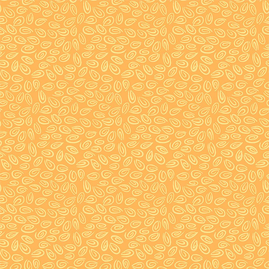 Barnyard Blues Orange Swirl Fabric-Susybee-My Favorite Quilt Store