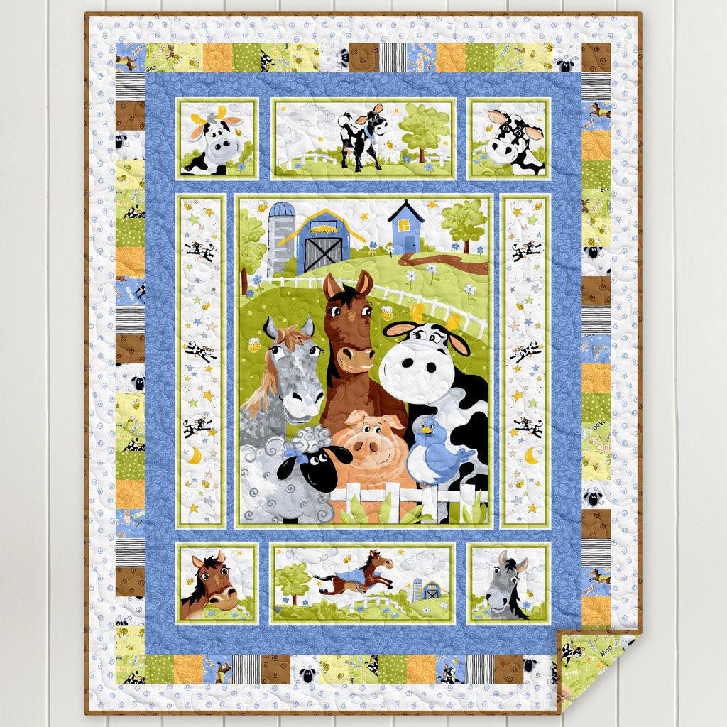 Barnyard Blues Pasture Pals Quilt Pattern - Free Pattern Download-Susybee-My Favorite Quilt Store