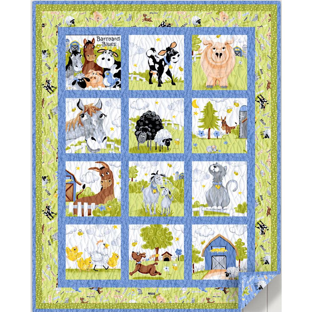 Barnyard Blues Storybook Quilt Kit-Susybee-My Favorite Quilt Store