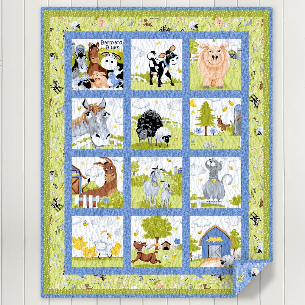 Barnyard Blues Storybook Quilt Pattern - Free Pattern Download-Susybee-My Favorite Quilt Store