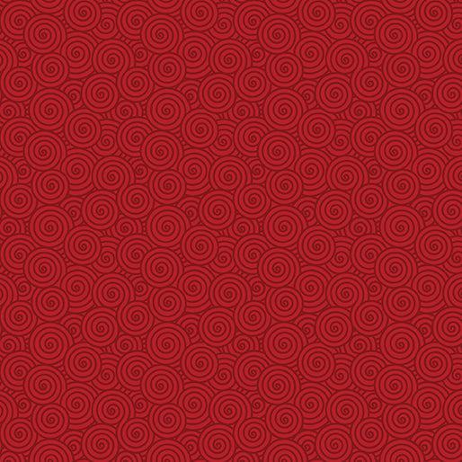 Barnyard Rules Red Meadow Swirls Fabric-Benartex Fabrics-My Favorite Quilt Store