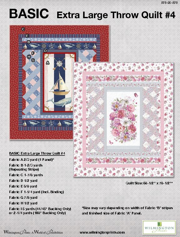 Basic Extra Large Throw 4 Quilt Pattern - Free Digital Download-Wilmington Prints-My Favorite Quilt Store