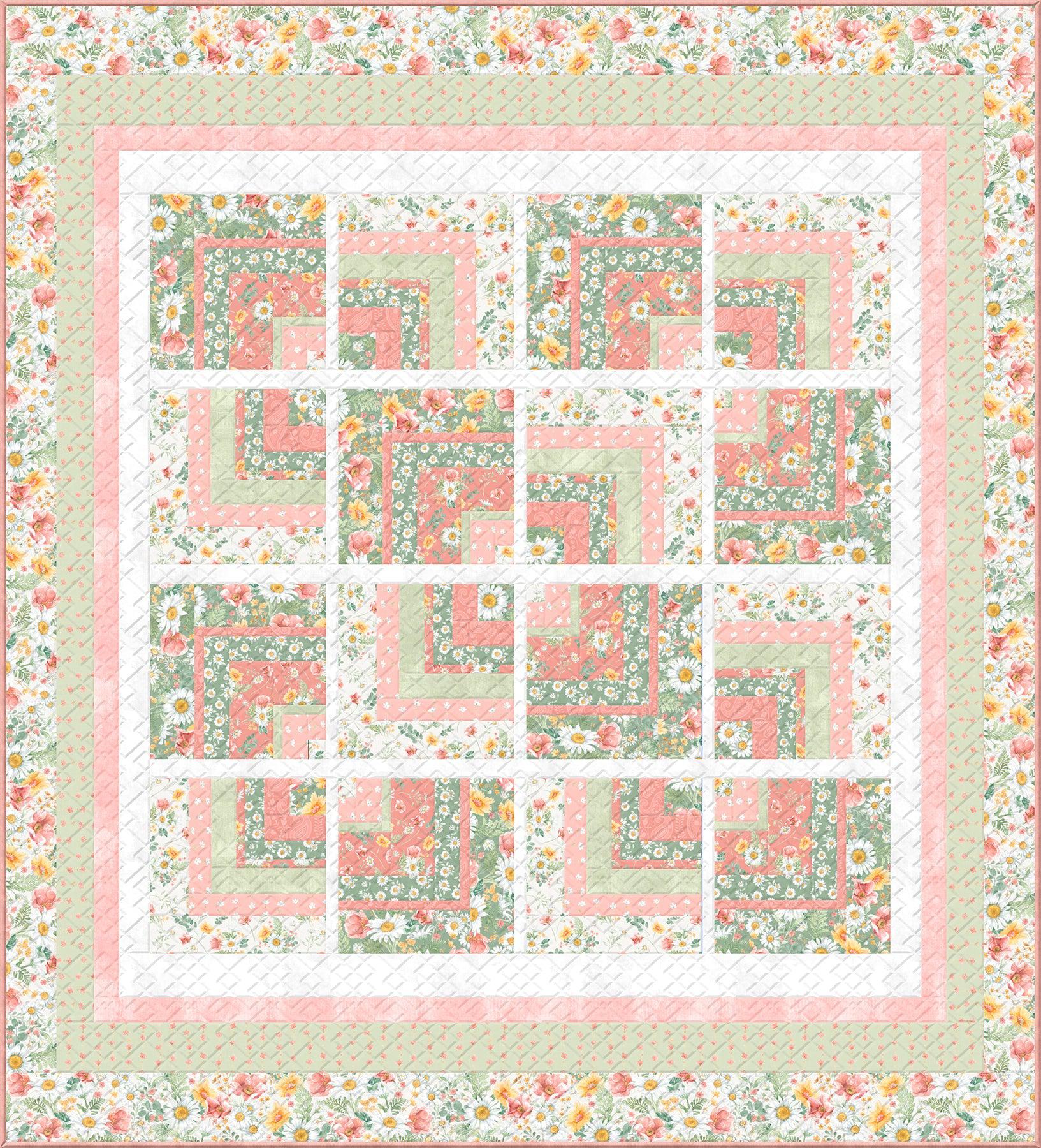 Basic Full Queen Quilt 1 - Free Digital Download-Wilmington Prints-My Favorite Quilt Store