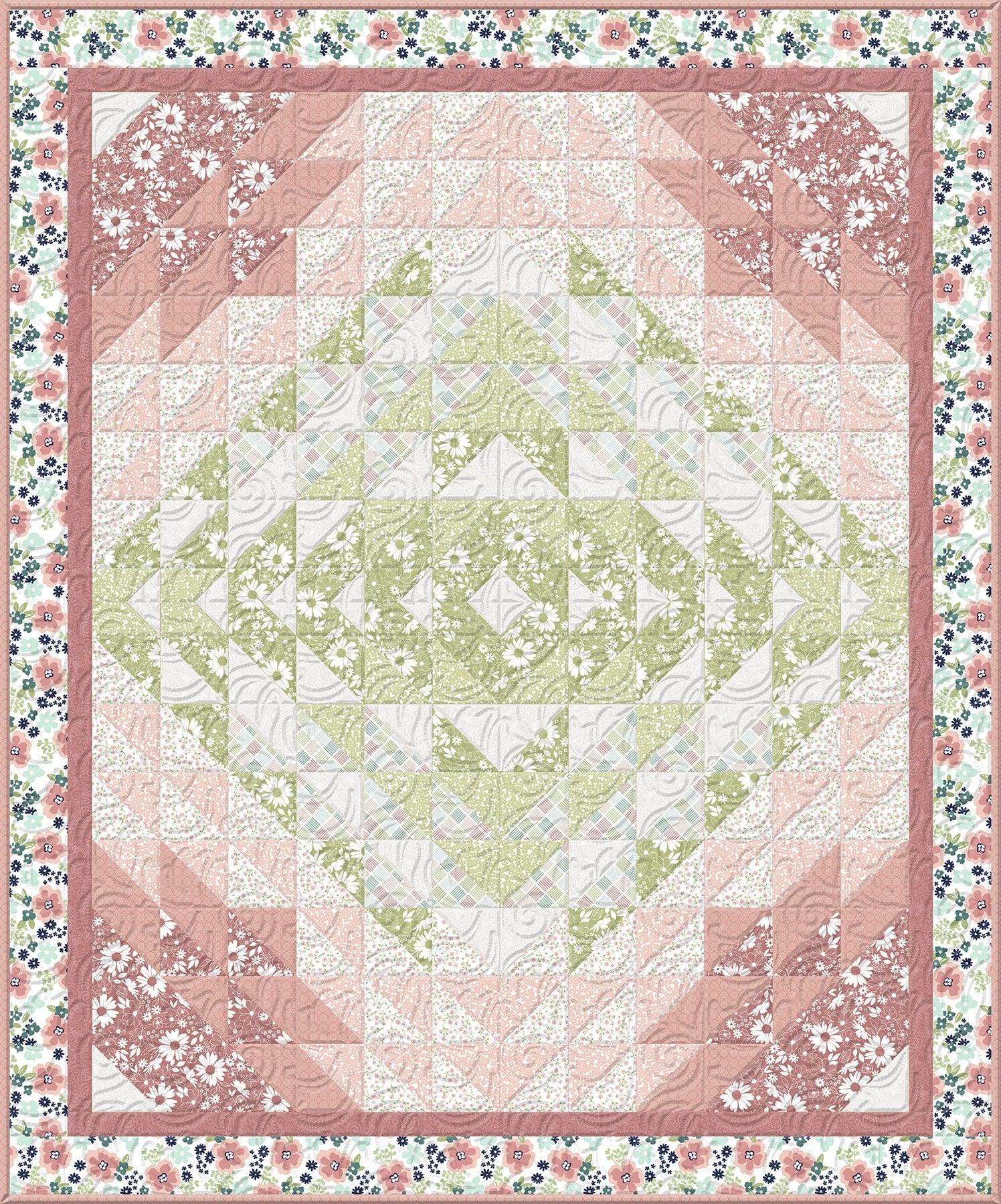 Basic Medium Throw Quilt #10 - Free Digital Download-Wilmington Prints-My Favorite Quilt Store