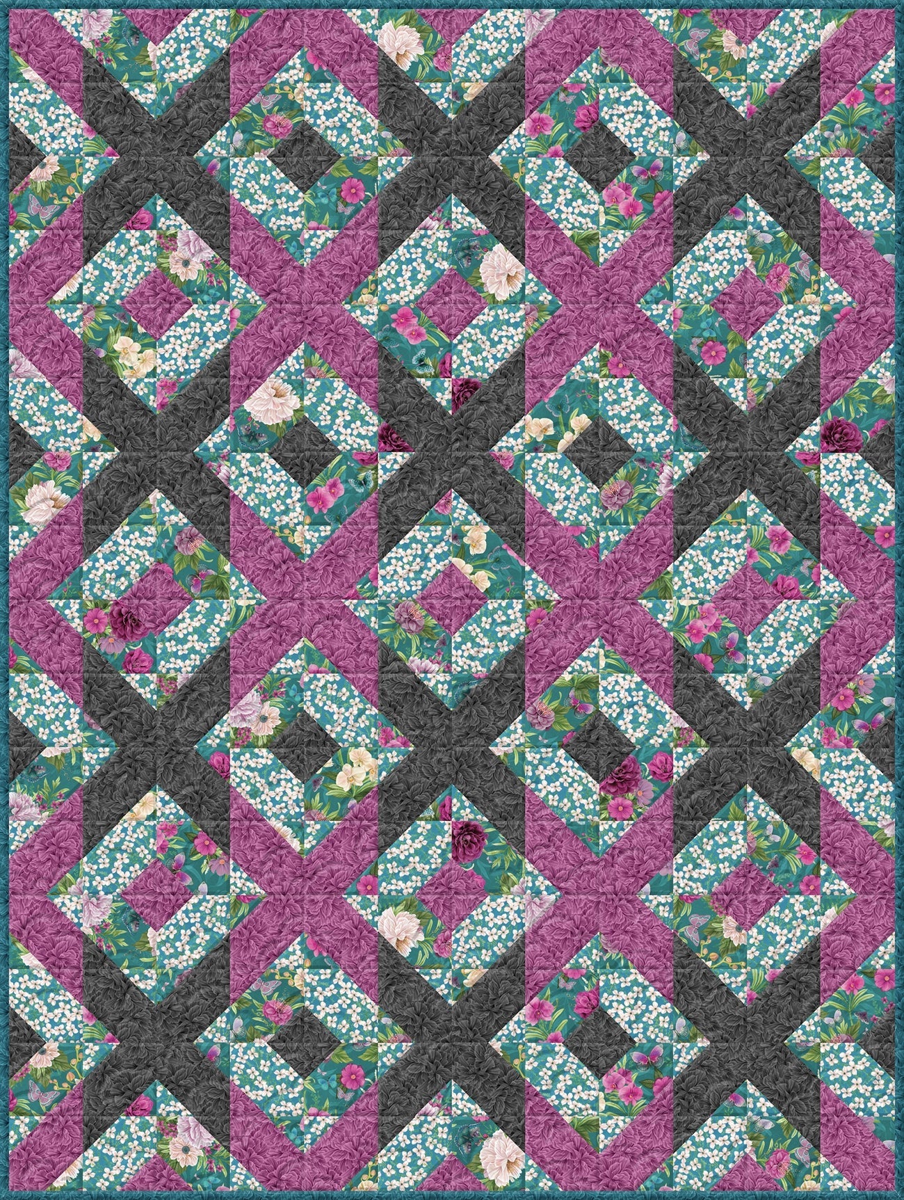 Basic Medium Throw Quilt #5 - Free Digital Download-Wilmington Prints-My Favorite Quilt Store