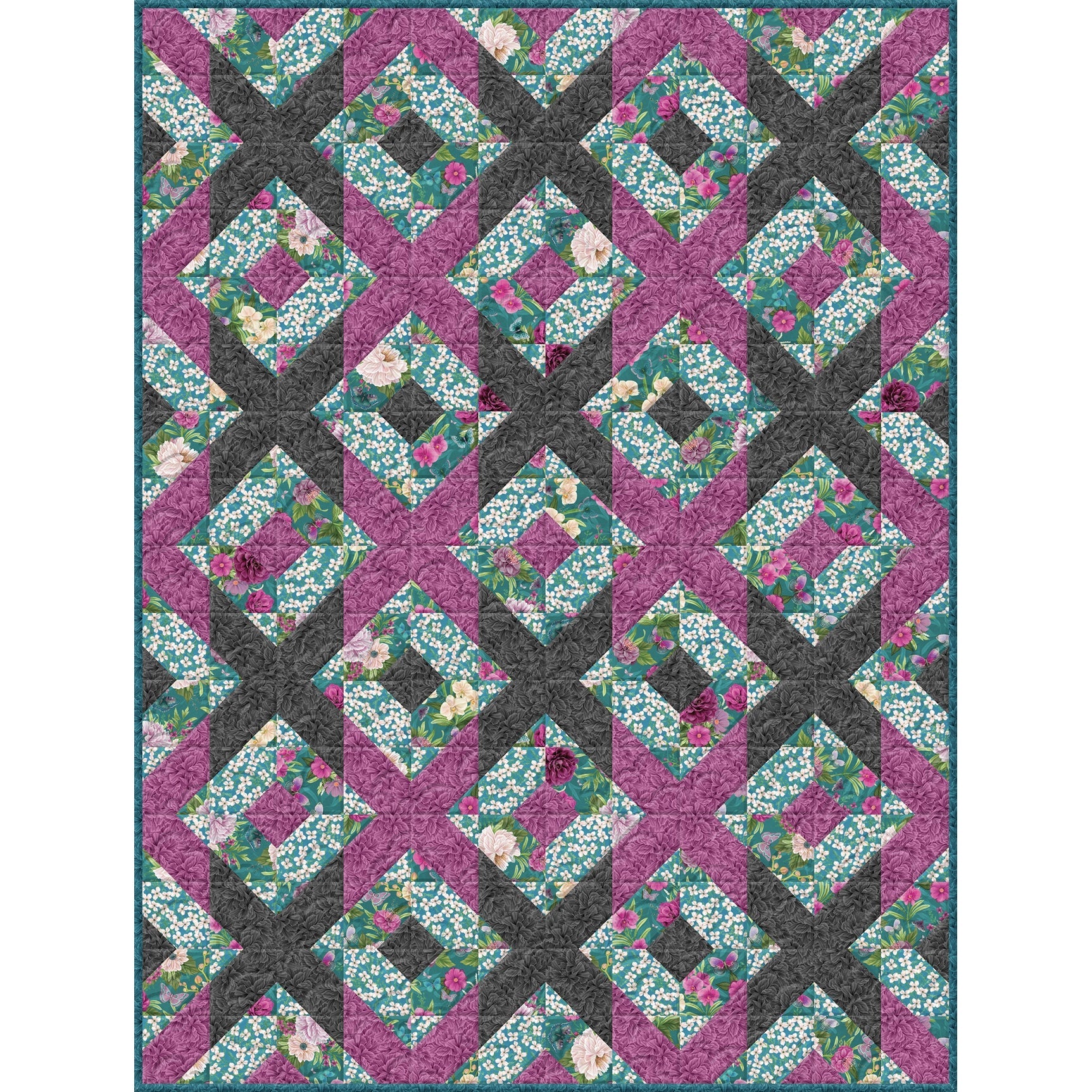 Basic Medium Throw Quilt #5 - Free Digital Download-Wilmington Prints-My Favorite Quilt Store