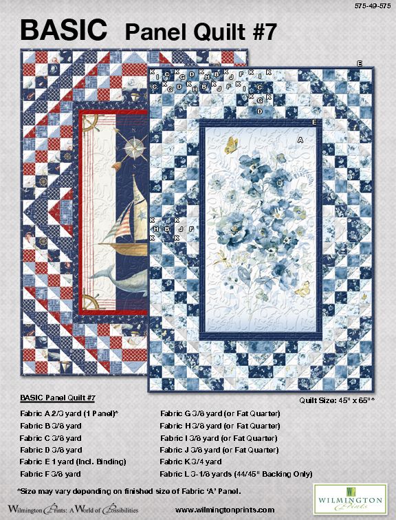 Basic Panel Quilt 7 Quilt Pattern - Free Digital Download-Wilmington Prints-My Favorite Quilt Store