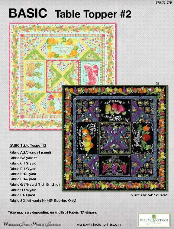 Basic Table Topper 2 Quilt Pattern - Free Digital Download-Wilmington Prints-My Favorite Quilt Store