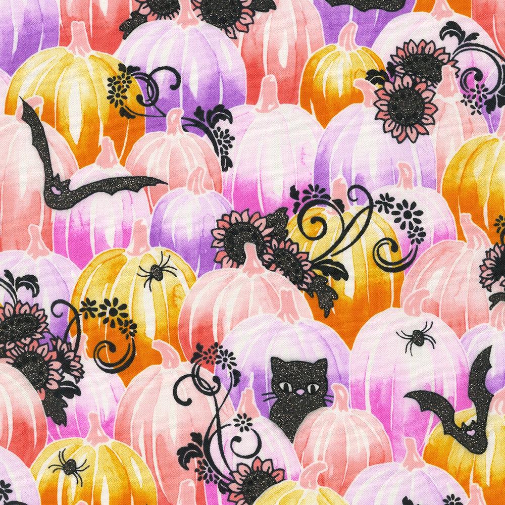 Bat-tastic Gumdrop Pumpkins Fabric-Robert Kaufman-My Favorite Quilt Store