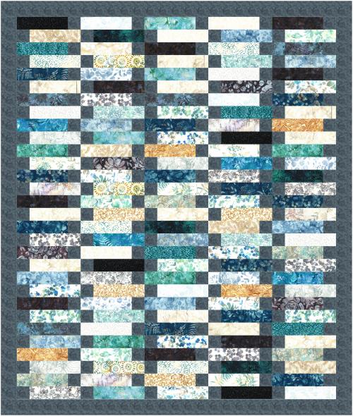 Bayshore Daylight Batik Quilt Kit-Hoffman Fabrics-My Favorite Quilt Store