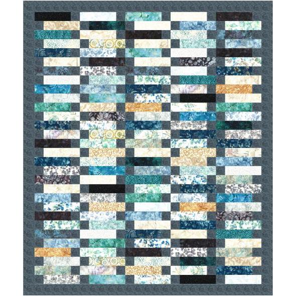 Bayshore Daylight Batik Quilt Kit-Hoffman Fabrics-My Favorite Quilt Store