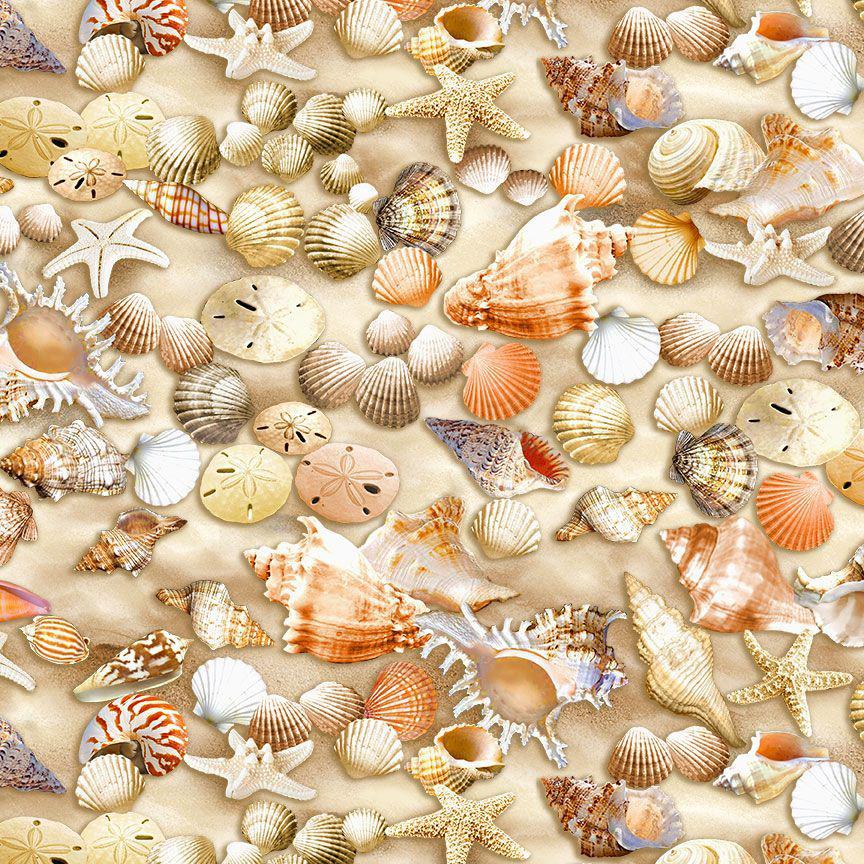 Beach Comber Multi Shells Fabric