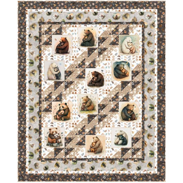 Bear Hugs Quilt - Digitally Printed Quilt Top-QT Fabrics-My Favorite Quilt Store