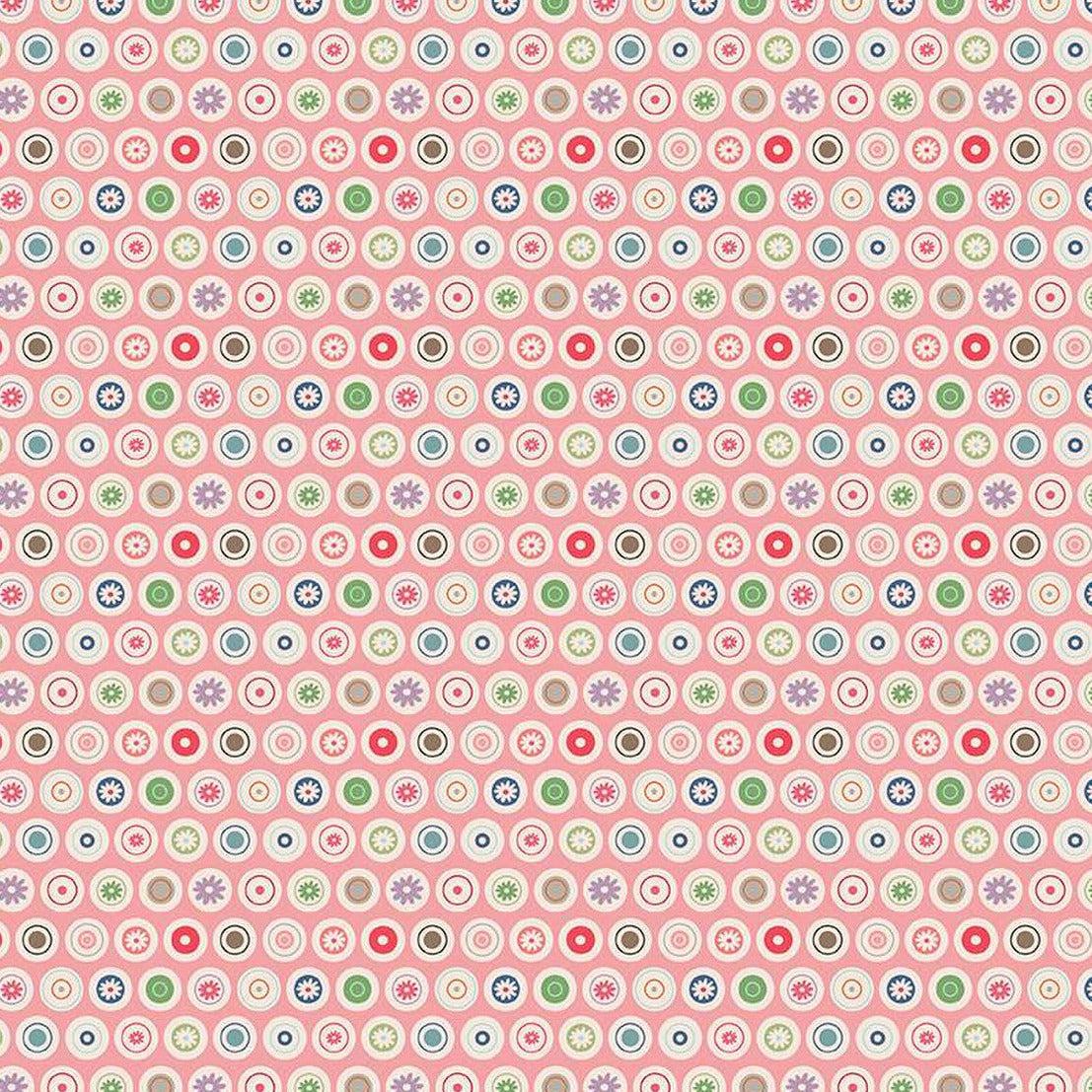 Bee Dots Coral VaLene Dot Fabric-Riley Blake Fabrics-My Favorite Quilt Store