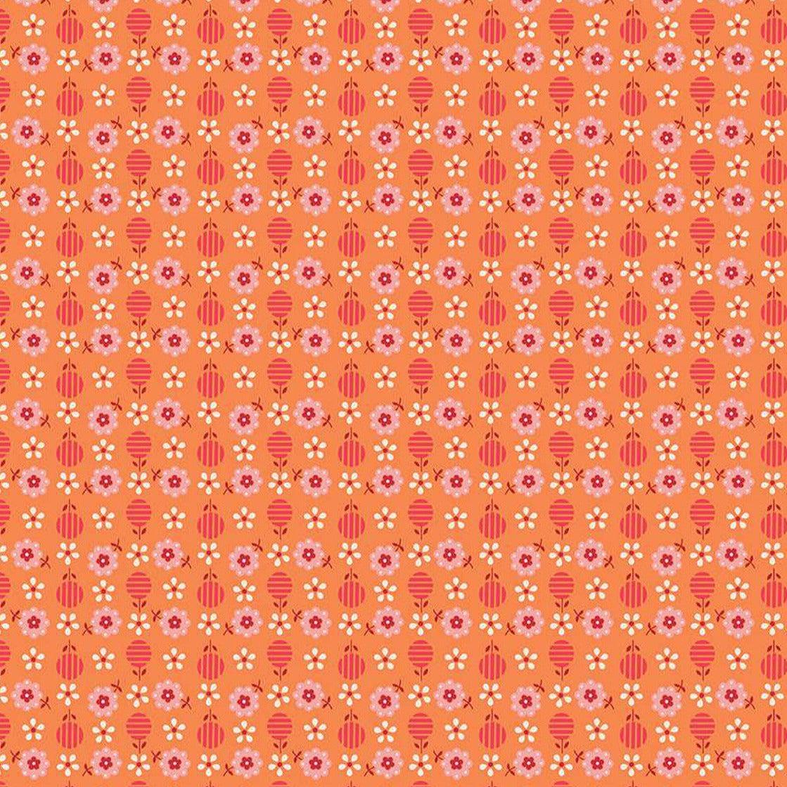 Bee Dots Pumpkin Ida Marie Plaid Fabric-Riley Blake Fabrics-My Favorite Quilt Store