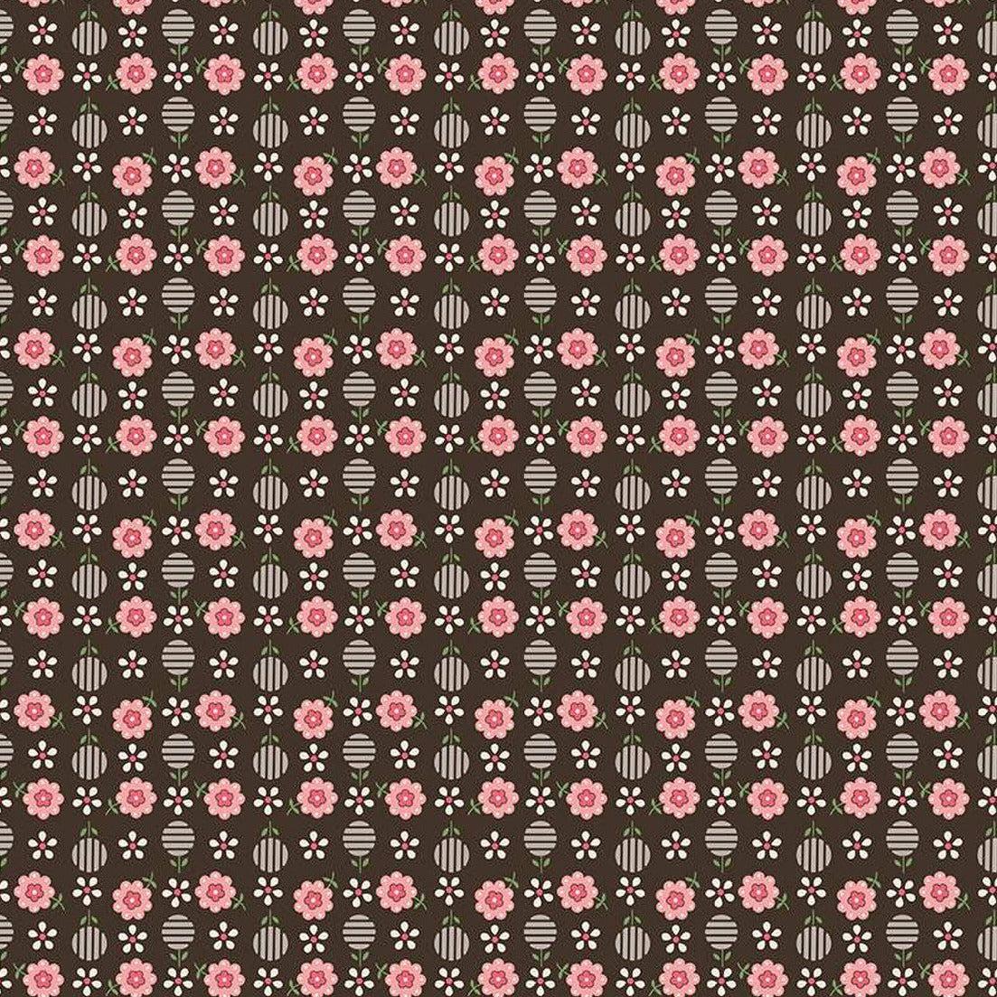 Bee Dots Raisin Ida Marie Plaid Fabric-Riley Blake Fabrics-My Favorite Quilt Store