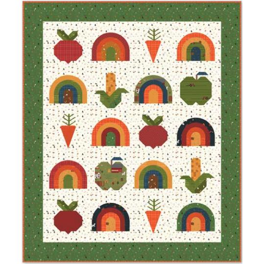 Bee Sew Inspired Eat the Rainbow Quilt Pattern-Riley Blake Fabrics-My Favorite Quilt Store