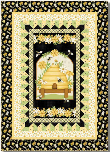 Bee You Panel Quilt Pattern - Free Digital Download-Henry Glass Fabrics-My Favorite Quilt Store