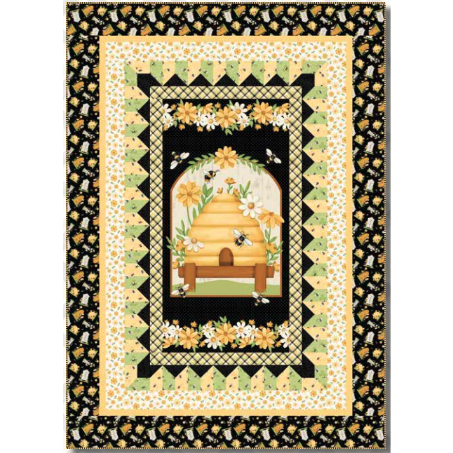 Bee You Panel Quilt Pattern - Free Digital Download-Henry Glass Fabrics-My Favorite Quilt Store
