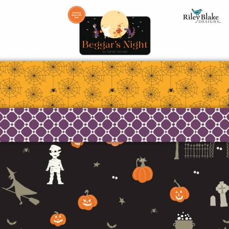 Beggar's Night 2 1/2" Rolie Polie 40pc.-Riley Blake Fabrics-My Favorite Quilt Store
