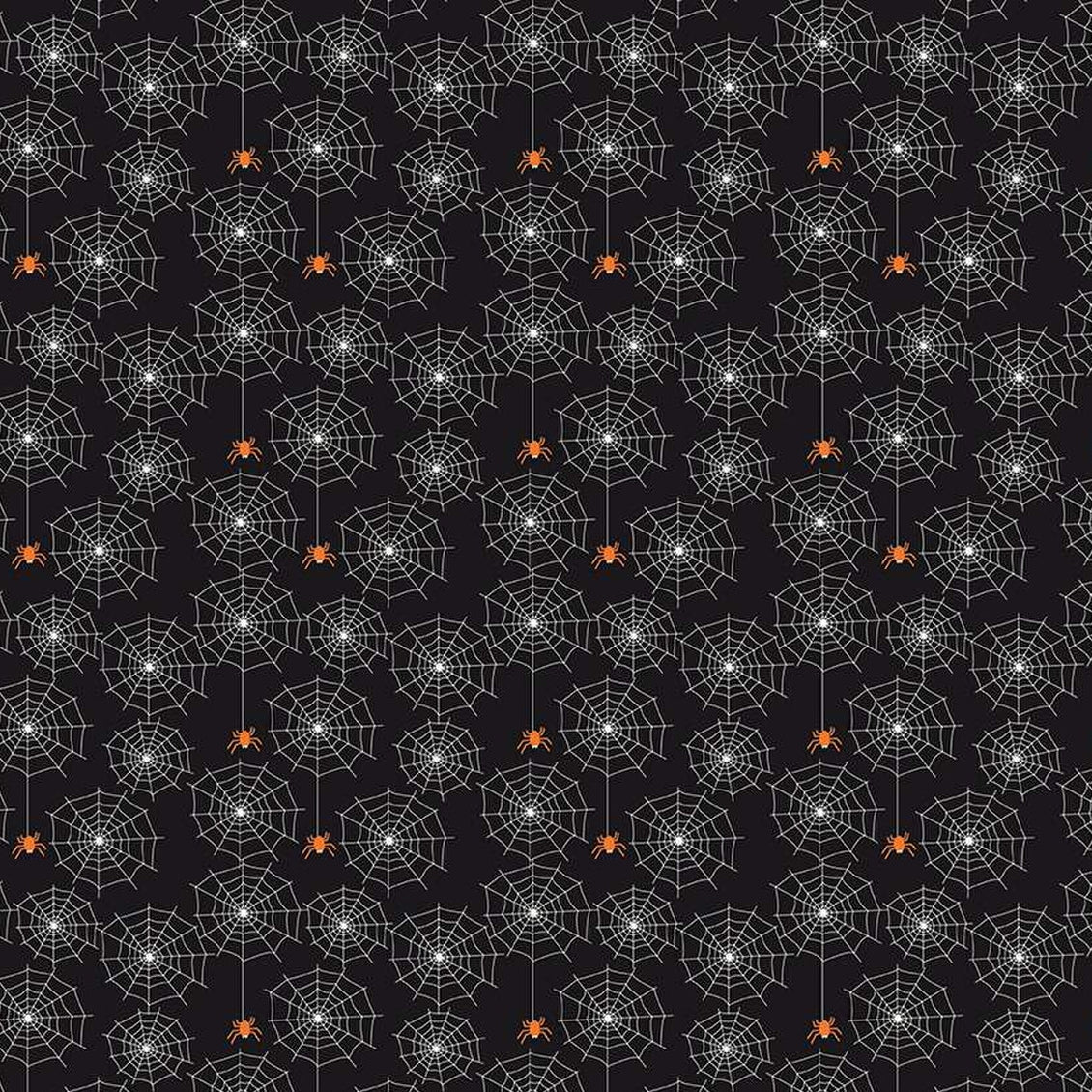 Beggar's Night Black Spiderwebs Glow-in-the-Dark Fabric-Riley Blake Fabrics-My Favorite Quilt Store