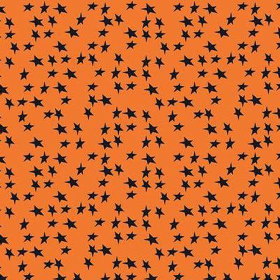 Beggar's Night Orange Stars Fabric