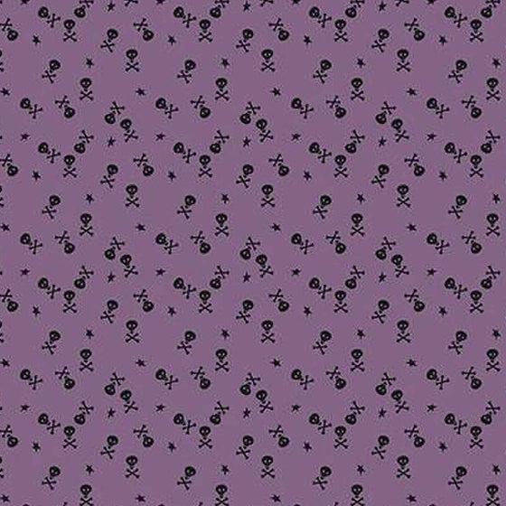Beggar's Night Purple Skulls Fabric-Riley Blake Fabrics-My Favorite Quilt Store