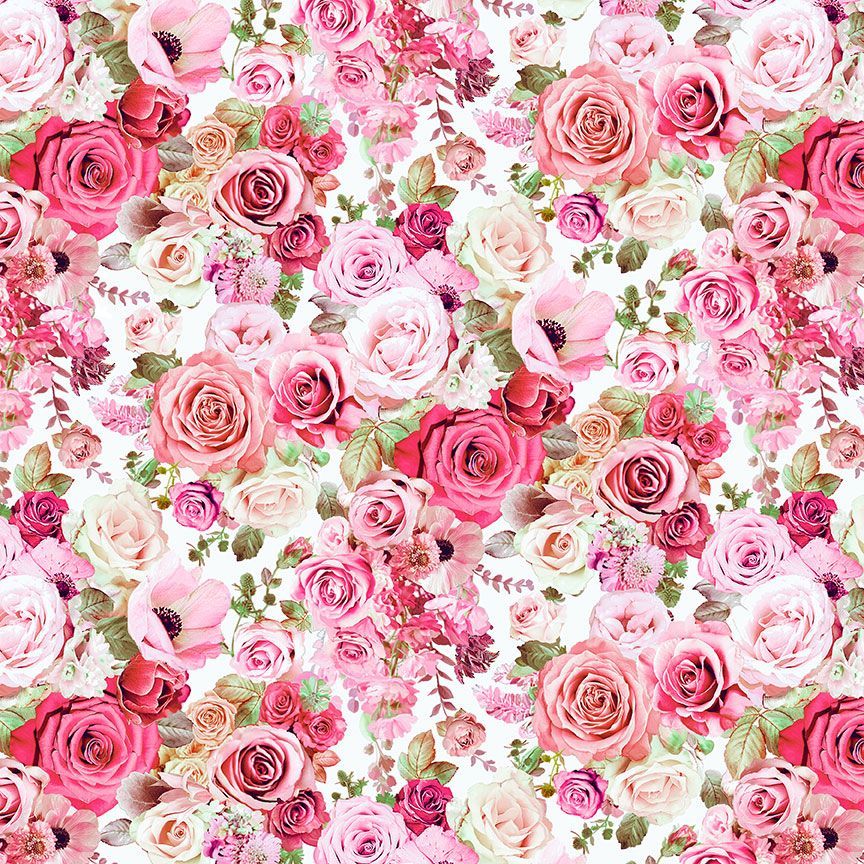 Bellerose Cream Rose Bouquet Fabric