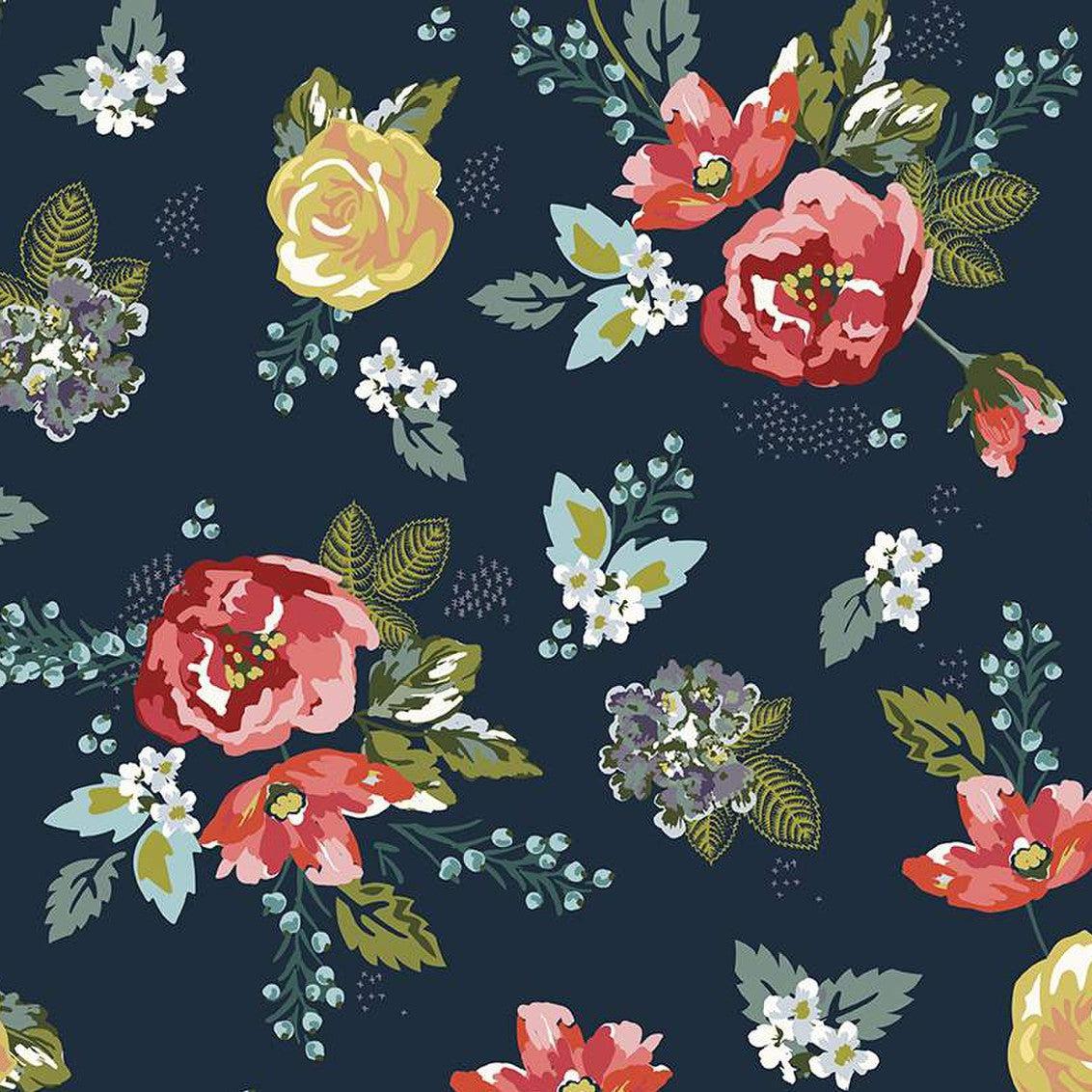 Bellissimo Gardens Midnight Main Floral Fabric