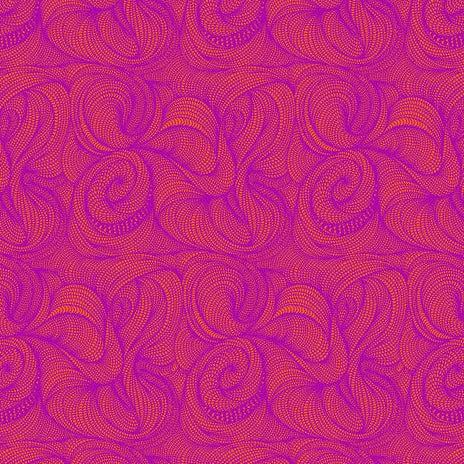 BioGeo-3 Fuchsia Flow Fabric-Free Spirit Fabrics-My Favorite Quilt Store