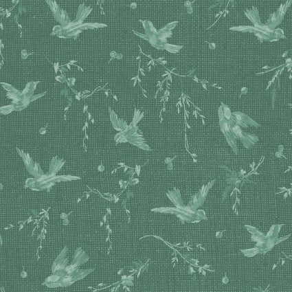 Birdsong Green Birds Fabric-Maywood Studio-My Favorite Quilt Store