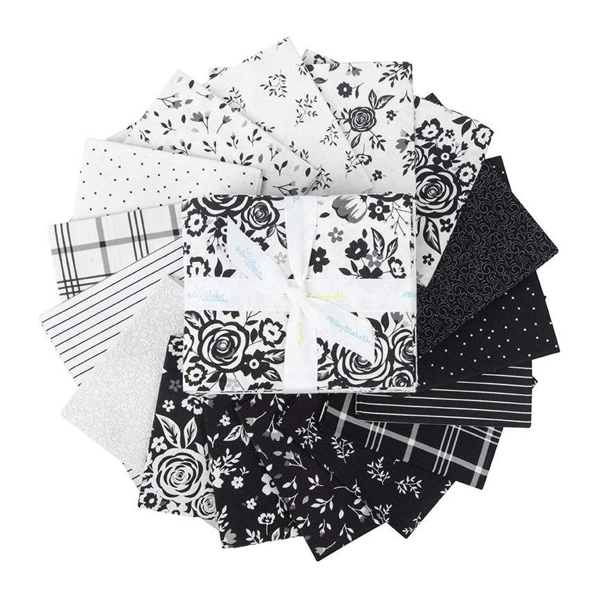 Black Tie Fat Quarter Bundle-Riley Blake Fabrics-My Favorite Quilt Store