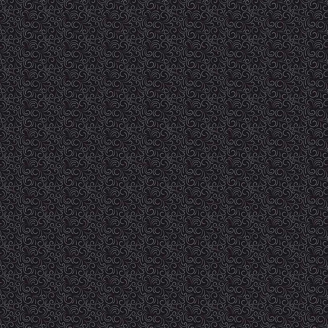 Black Tie Swirl Black Fabric-Riley Blake Fabrics-My Favorite Quilt Store