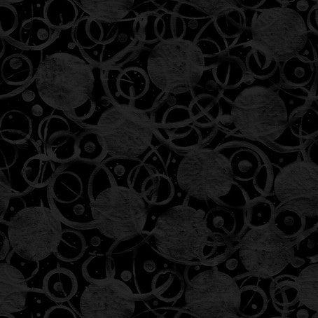 Black and White Musical Black Brio Fabric