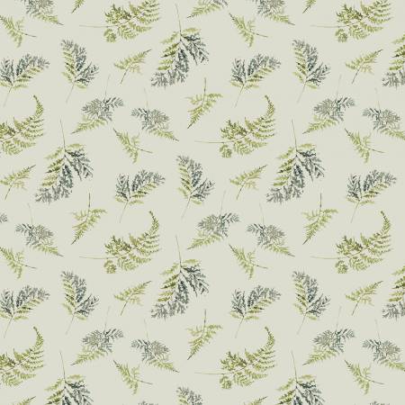 Blessed By Nature Green Fern Toss Fabric