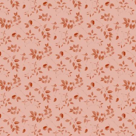 Blessed By Nature Peach Leaf Toss Fabric-Wilmington Prints-My Favorite Quilt Store