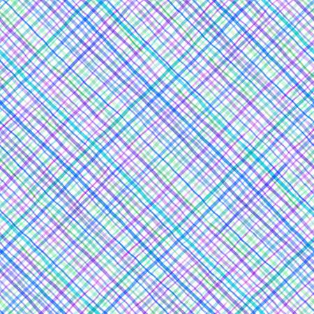 Bloom Bright Multi Violet Plaid Fabric