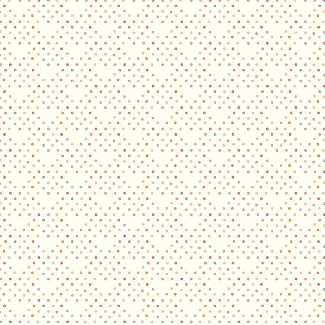 BloomBerry Cream Dots Fabric-Riley Blake Fabrics-My Favorite Quilt Store