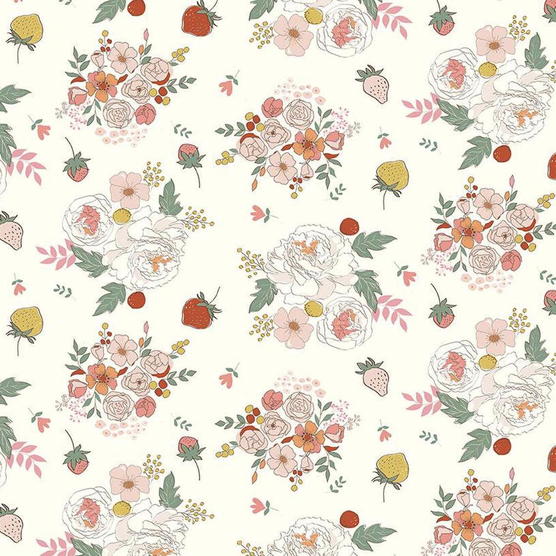 BloomBerry Cream Main Fabric