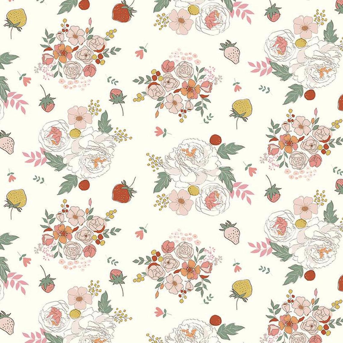 BloomBerry Cream Main Fabric-Riley Blake Fabrics-My Favorite Quilt Store