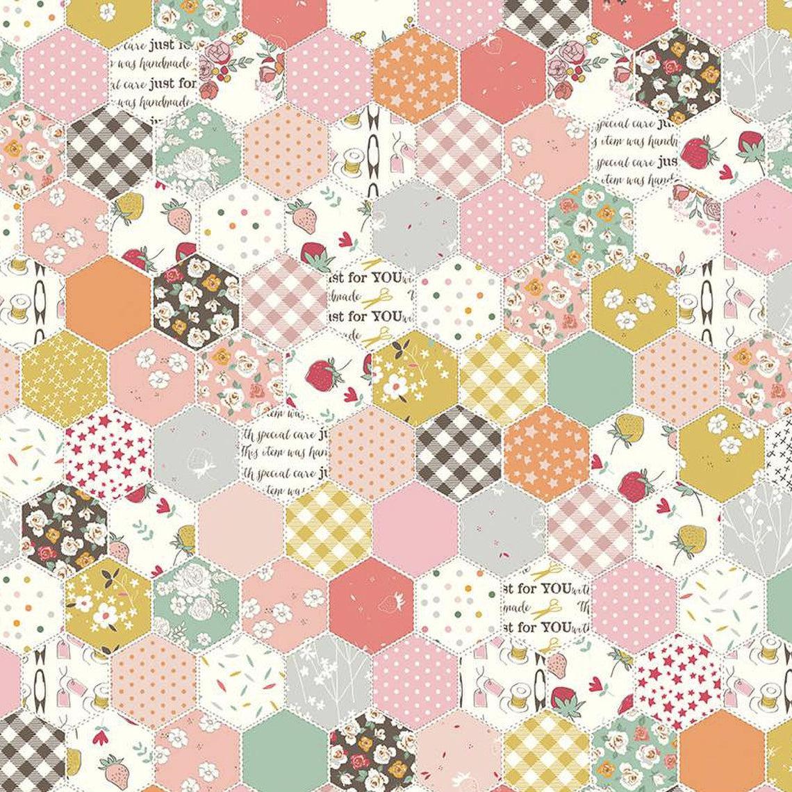 BloomBerry Multi Cheater Print Fabric-Riley Blake Fabrics-My Favorite Quilt Store