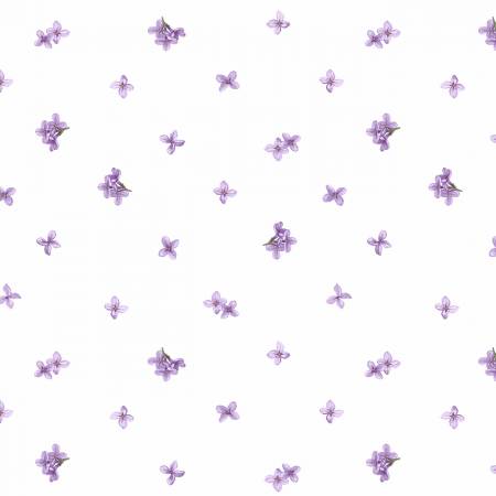 Bloomerang Lilac Small Lilac Flowers Tossed Fabric-Henry Glass Fabrics-My Favorite Quilt Store