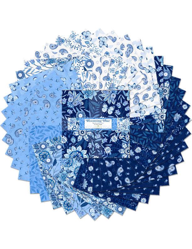 Blooming Blue 10" Layer Cake-Wilmington Prints-My Favorite Quilt Store