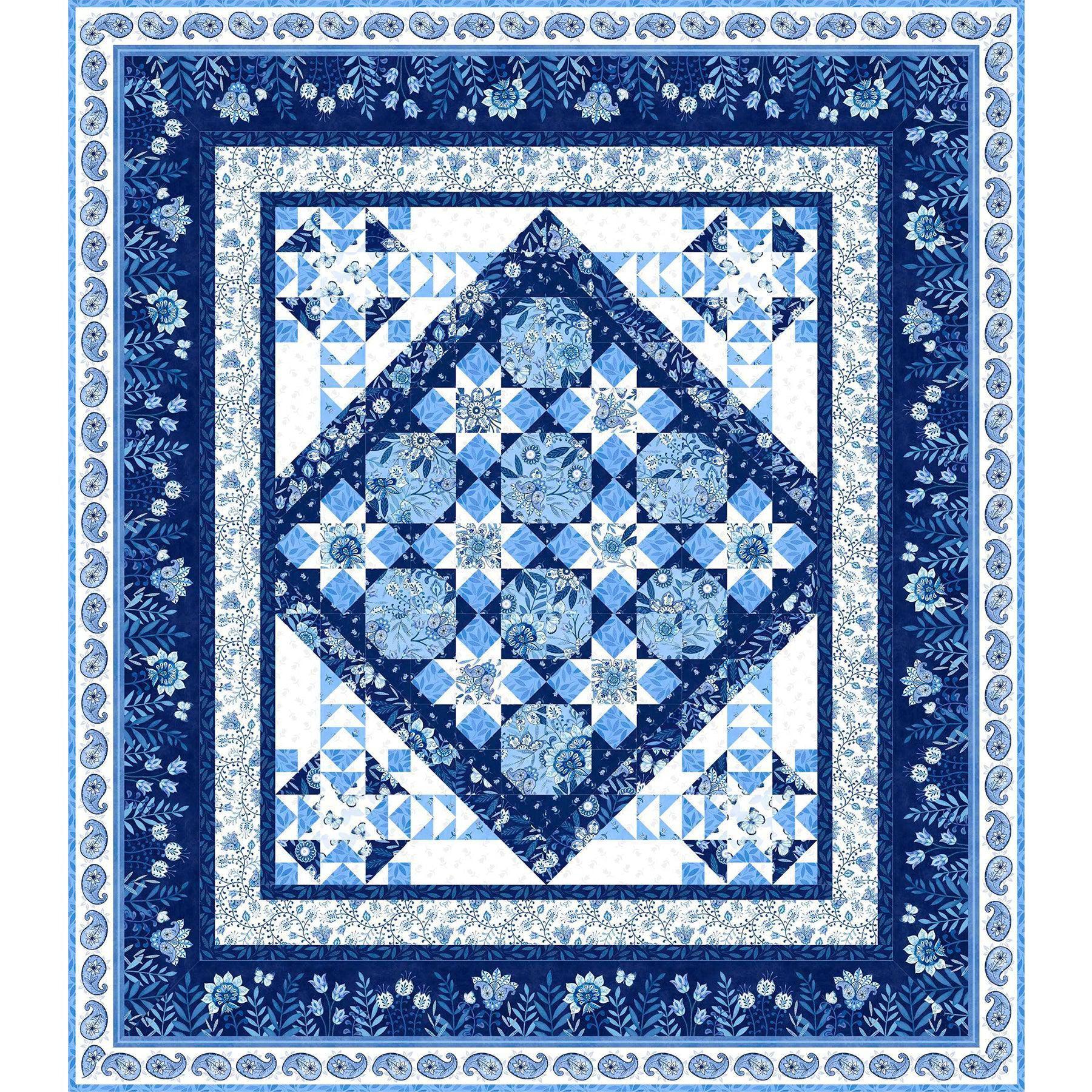 Blooming Blue Quilt Pattern - Free Digital Download