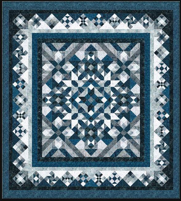 Blue Smoke Batik Quilt BOM Kit-Wilmington Prints-My Favorite Quilt Store