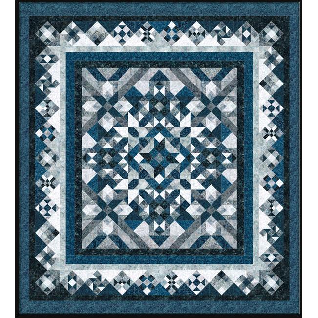 Blue Smoke Batik Quilt BOM Kit